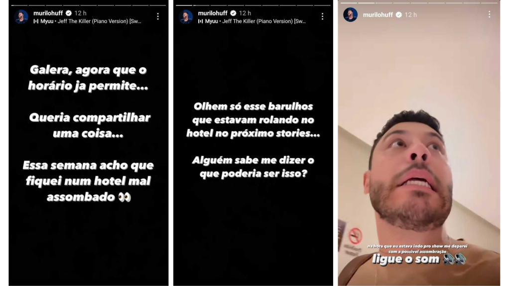 Murilo Huff faz brincadeira no Story do Instagram