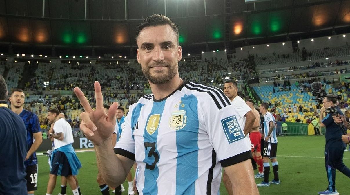 Tagliafico tirou uma foto no Maracanã e postou com a seguinte legenda: "Quintal de casa"