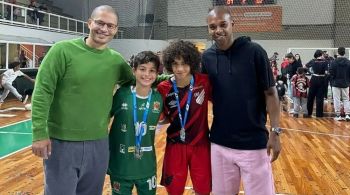 Felipe, do Curitibano, e Davi, do Athletico-PR, disputaram o título do Campeonato Paranaense Sub-13 de Futsal