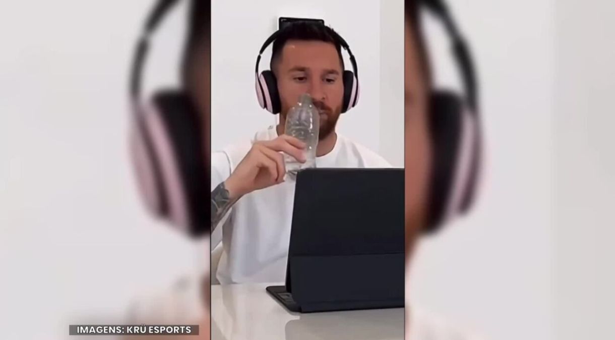 Lionel Messi no vídeo de anúncio da parceria com Agüero