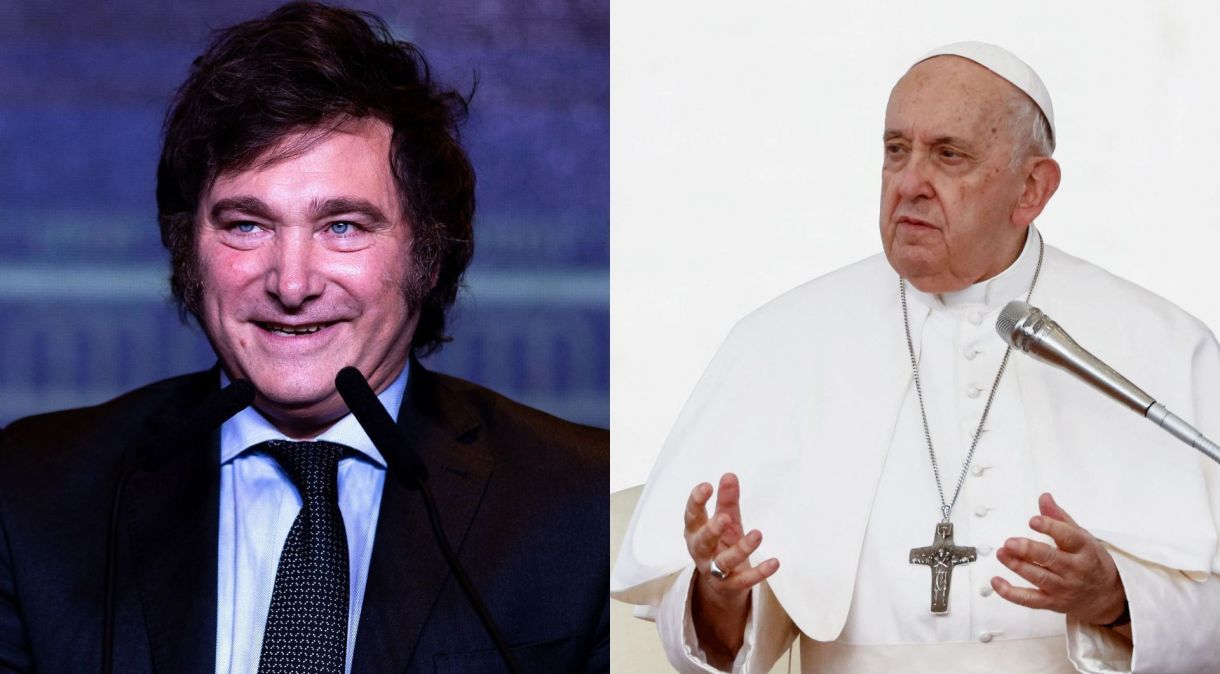 Javier Milei e papa Francisco conversaram por telefone nesta terça-feira (21)
