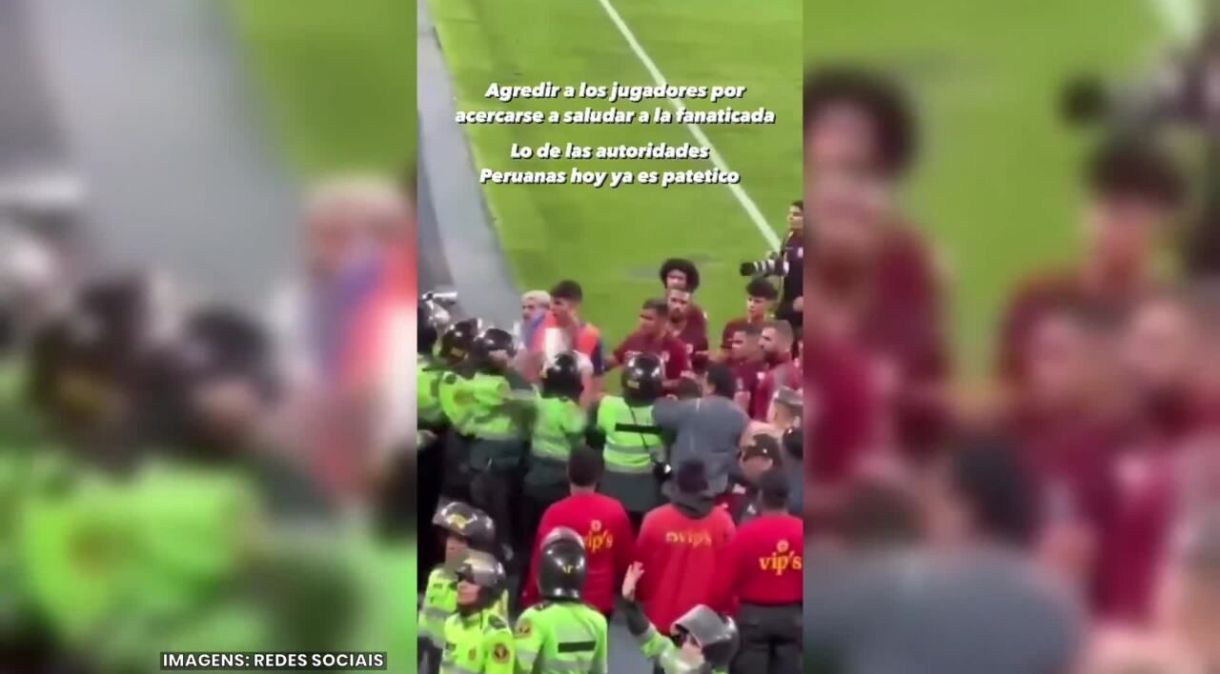 Jogadores da Venezuela se estranham com a polícia peruana após empate em Lima