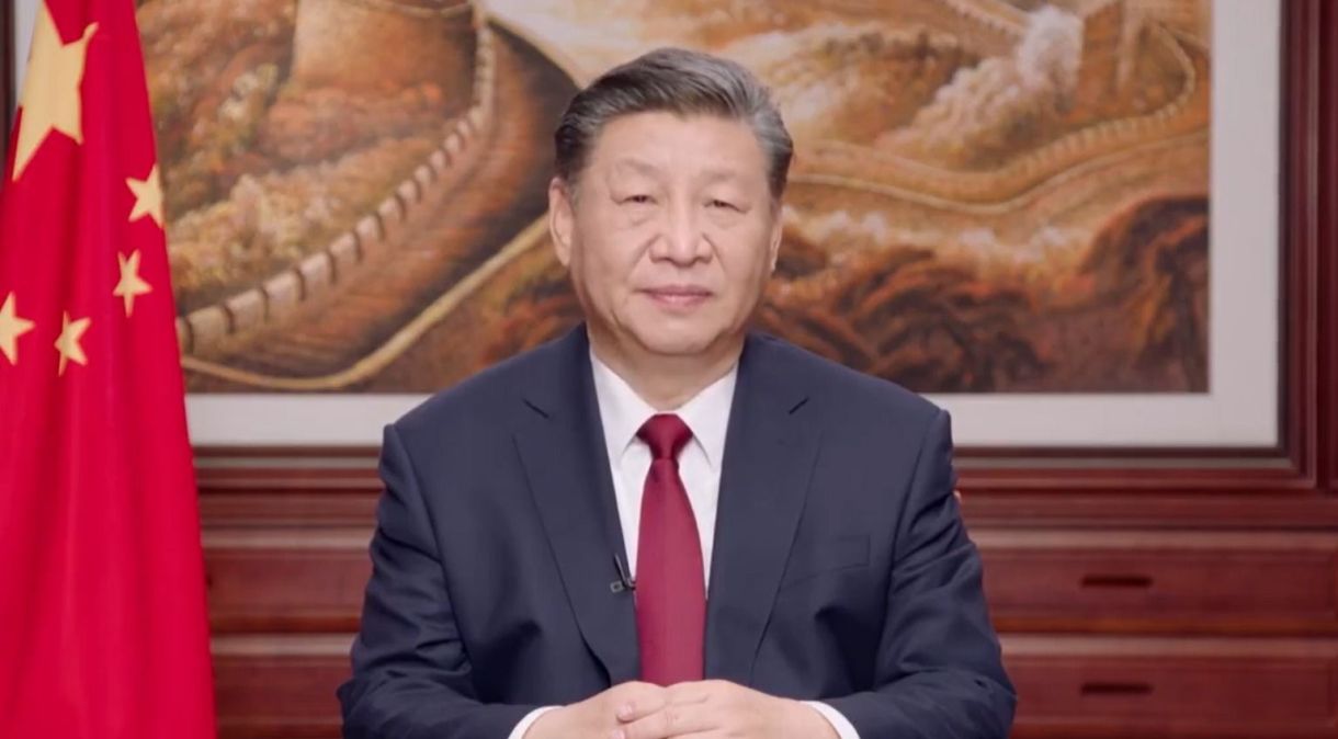O presidente da China, Xi Jingping, em discurso de Ano Novo