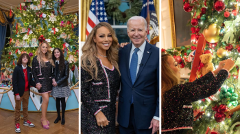 Cantora conheceu o presidente Joe Biden e a vice-presidente Kamala Harris e aproveitou para conferir a decoração natalina da residência oficial