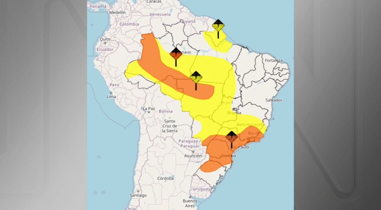 Inmet alerta para "perigo" por conta da chuva prevista para este fim de semana