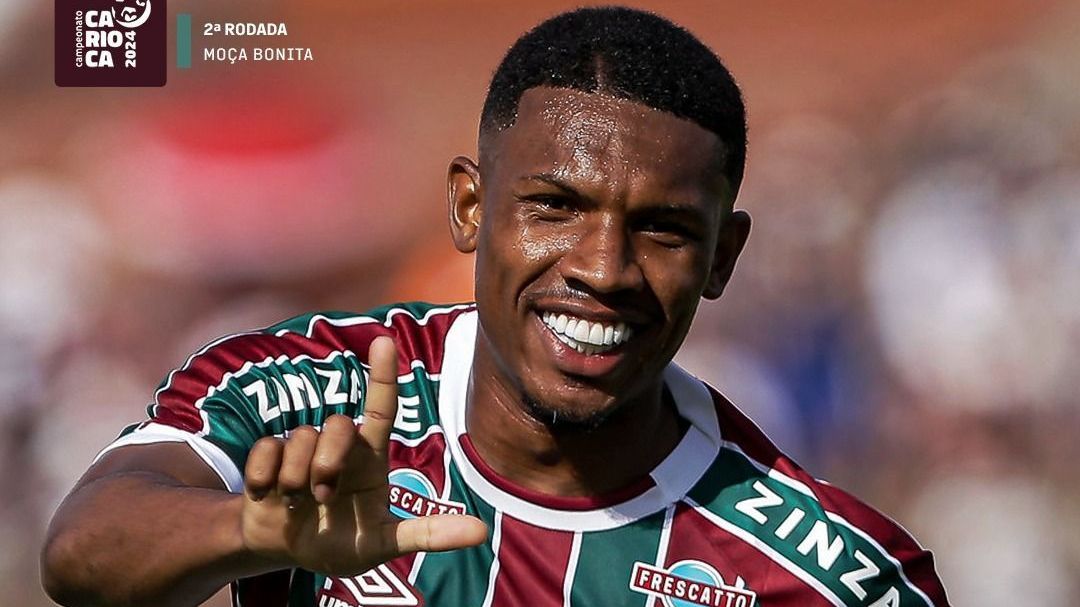 Lelê comemora gol marcado contra a Portuguesa pela segunda rodada do Carioca