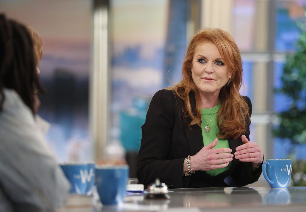 Sarah Ferguson, a Duquesa de York, durante participação no "The View", da emissora americana ABC, em março de 2023.