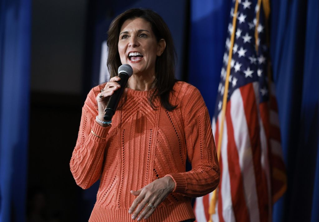 Ex-governadora da Carolina do Sul Nikki Haley em campanha no estado de New Hampshire na corrida pela indicação republicana à Presidência, em janeiro de 2024.