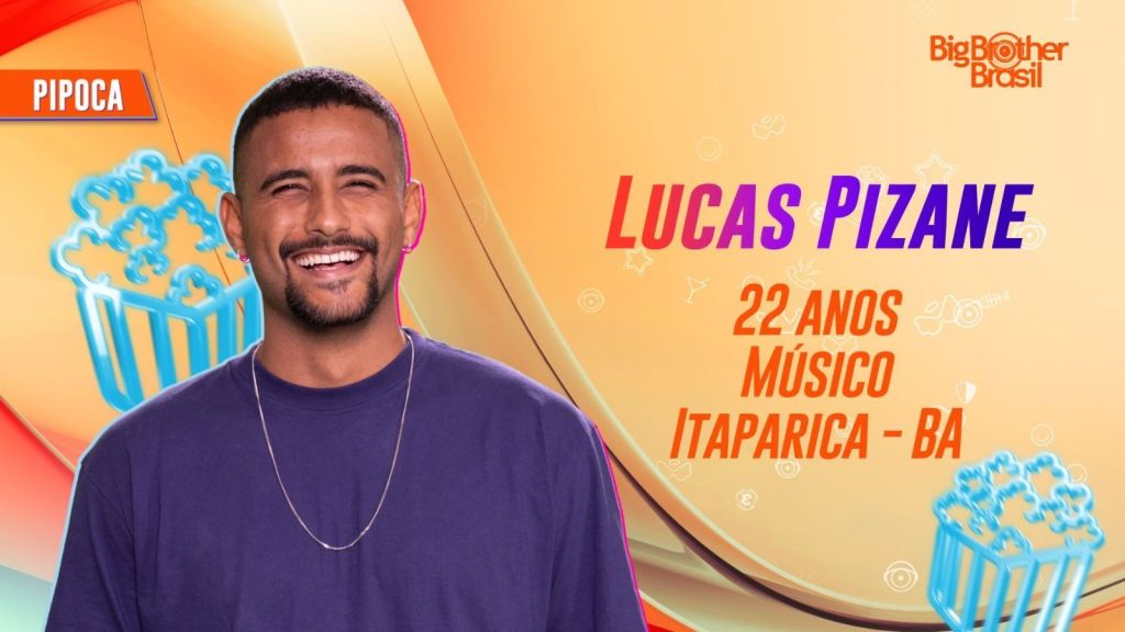 Lucas Pizane, de 22 anos, é mais um dos participantes do grupo Pipoca confirmado no BBB24