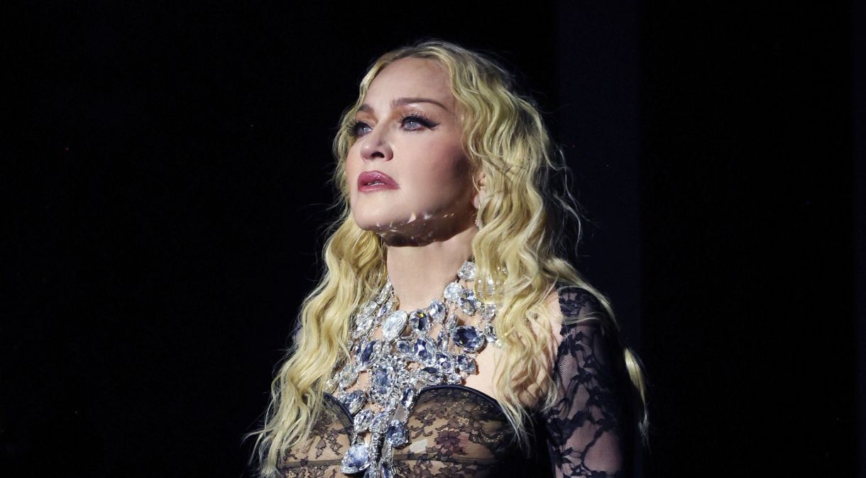 Madonna em show da The Celebration Tour em Londres, Inglaterra, em outubro de 2023