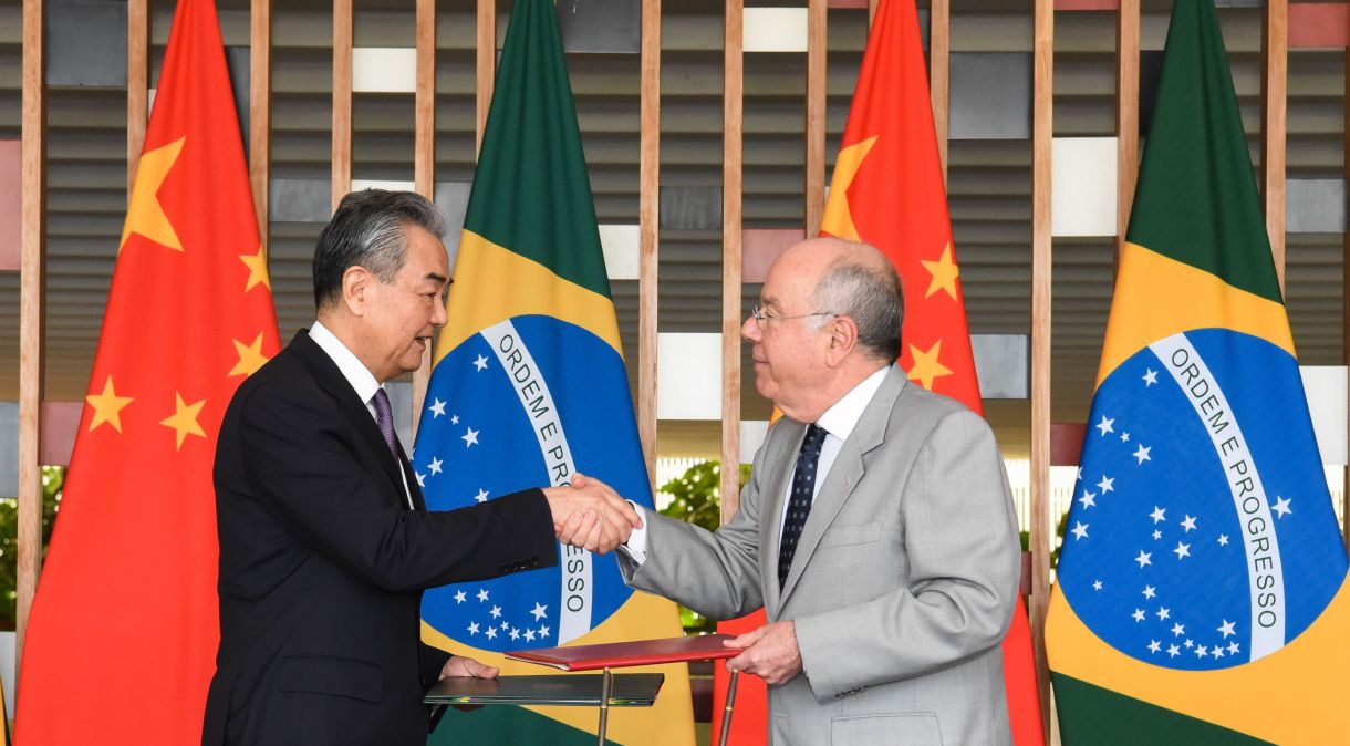 O ministro das Relações Exteriores, embaixador Mauro Vieira, recebe o ministro dos Negócios Estrangeiros da República Popular da China, Wang Yi