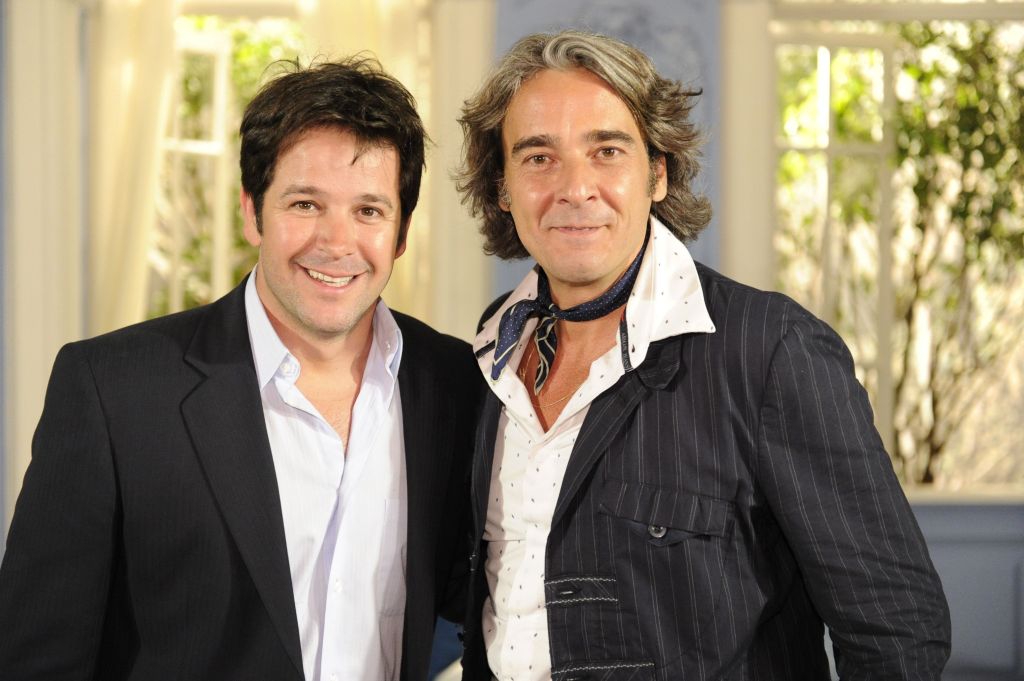 Jacques Leclair (Alexandre Borges) e Victor Valentim (Murilo Benício) no remake de "Ti Ti Ti"