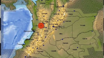 Tremor teve como epicentro o departamento de Valle de Cauca, no oeste do país