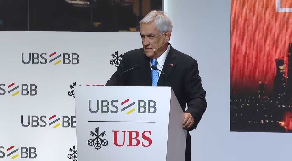 O ex-presidente do Chile, Sebastián Piñeda, no evento Latin America Investment Conference, do Grupo UBS