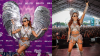 Anitta homenageia Imperatriz Leopoldinense em novo look de show