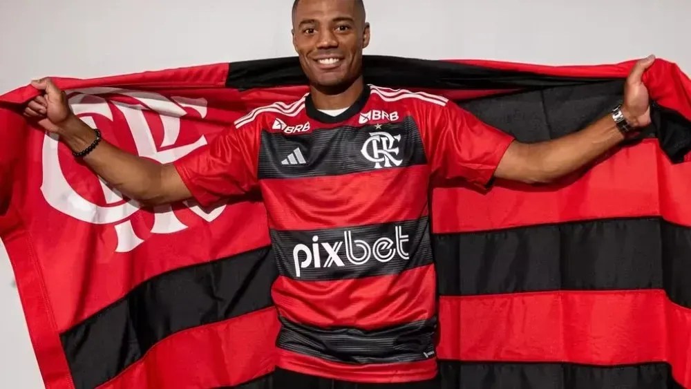 De La Cruz com a camisa do Flamengo