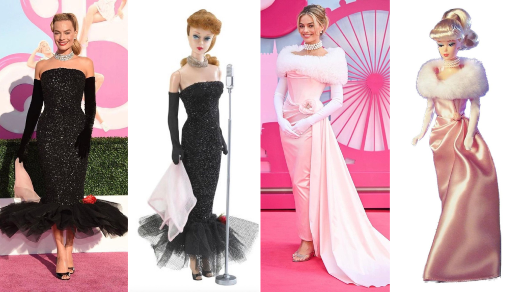 Estilista de Margot Robbie se inspirou em looks reais da boneca Barbie