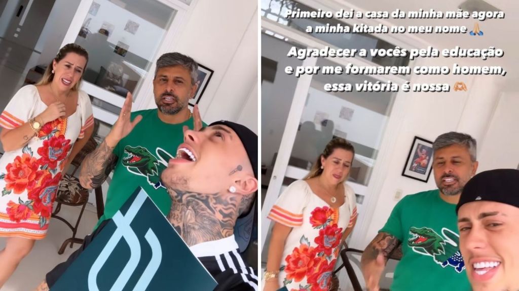 MC Daniel com os pais 