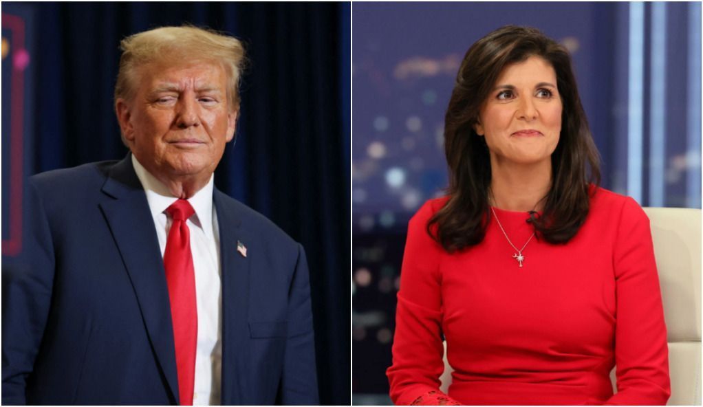 Ex-presidente dos EUA, Donald Trump, e a ex-governadora da Carolina do Sul, Nikki Haley.