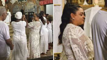 Cerimônia religiosa aconteceu na Igreja de Nossa Senhora do Rosário do Pretos, na ladeira do Pelourinho, em Salvador 