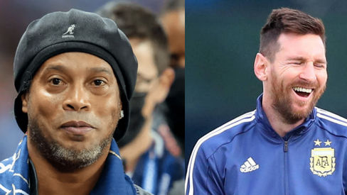 Messi faz piada em publicação de Ronaldinho