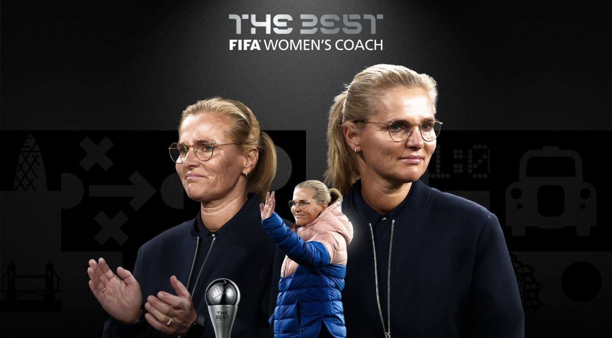 Sarina Wiegman, treinadora da Inglaterra, foi eleita a melhor técnica de futebol feminino do mundo