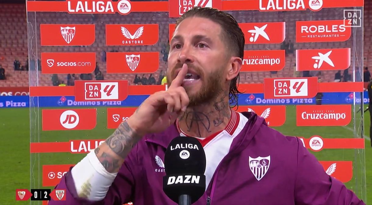 Sergio Ramos manda torcedor calar a boca após derrota do Sevilla