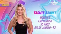 Yasmin Brunet, modelo e atriz, é anunciada no BBB24