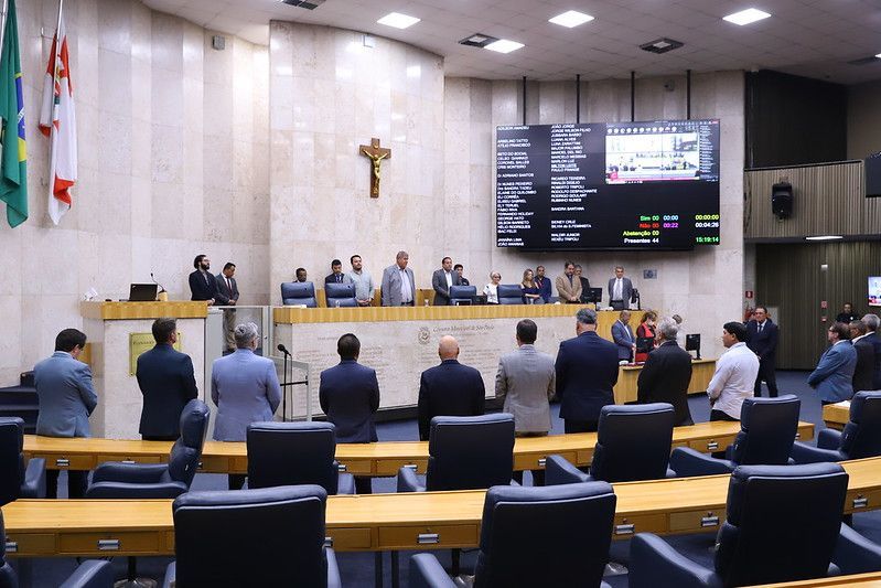Sessão plenária na Câmara Municipal de São Paulo em 1º de fevereiro de 2024