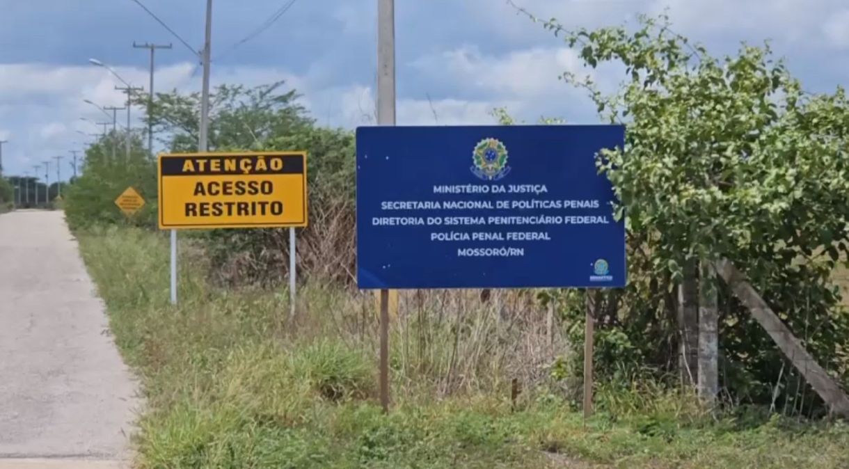 Entrada da Penitenciária Federal de Mossoró (RN)