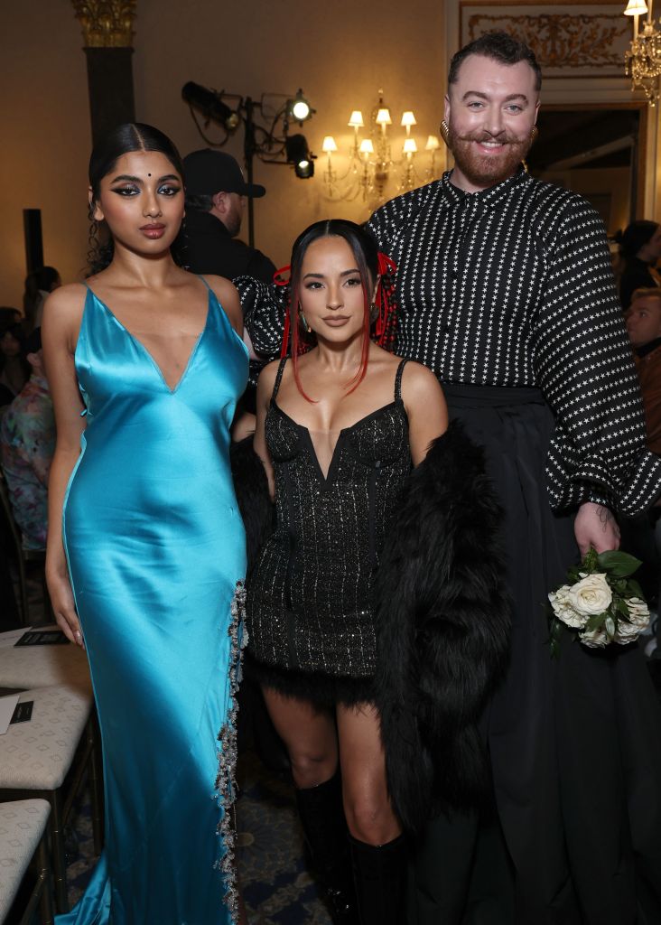 Avantika Vandanapu, Becky G and Sam Smith no desfile de Christian Cowan na New Yoek Fahsion Week