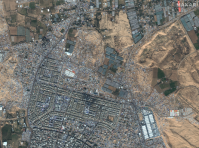 Imagem de satélite mostra formação de "cidade de tendas" abrigando mais de 1 milhão de palestinos em Rafah