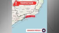 Rio de Janeiro tem alerta de grande perigo para tempestades nesta quinta (1º)