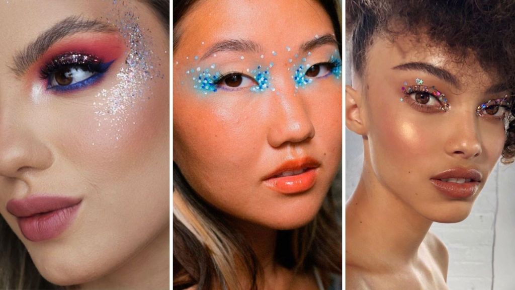 Maquiagem com glitter para o Carnaval