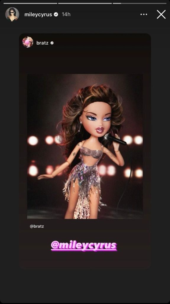 Miley Cyrus compartilhou a "sua" Bratz