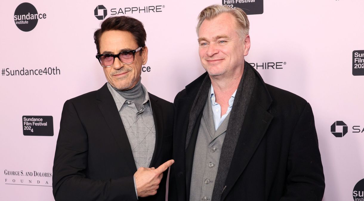 Robert Downey Jr. e Christopher Nolan no Festival de Sundance deste ano.