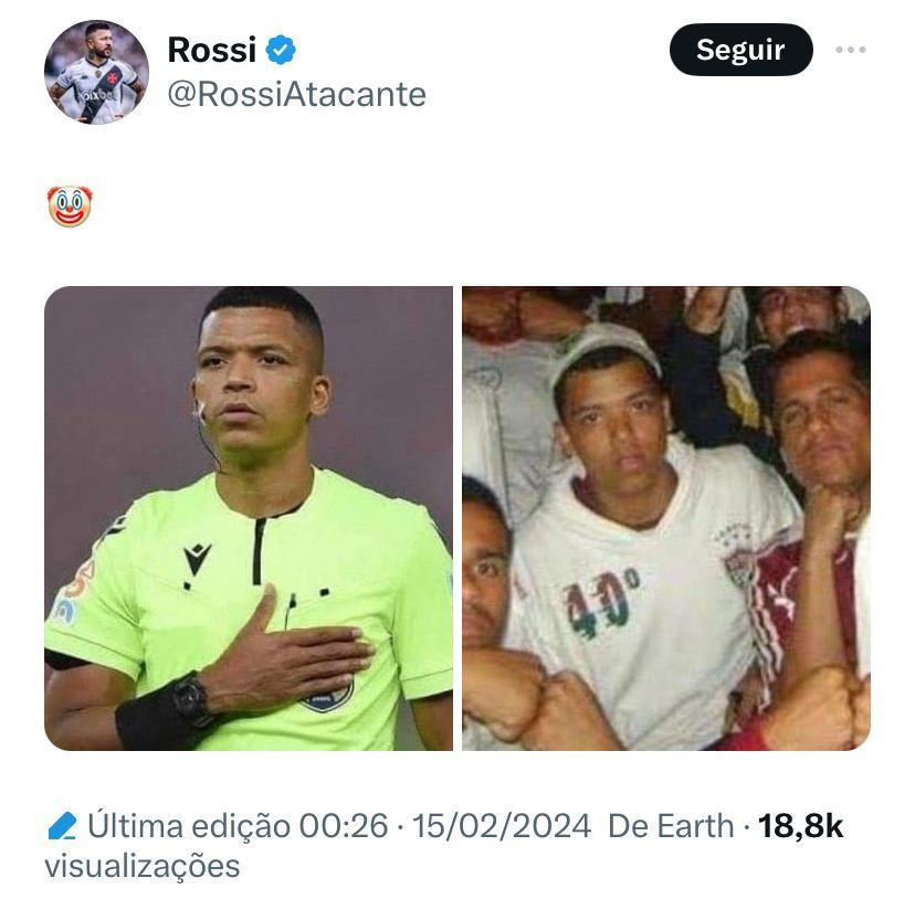 Rossi detonou a arbitragem do clássico contra o Fluminense 