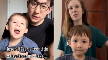 No Instagram, a influencidaora, mãe de Jake, fez sua própria versão do trend com palavras bonitas 