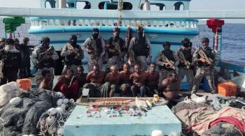 Nove pessoas foram presas, sob a lei nacional contra a pirataria em alto mar