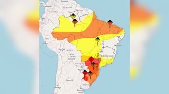 Inmet emitiu comunicado de fortes chuvas para os estados do sul do Brasil