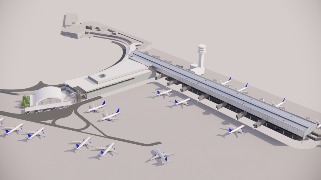 Projeto do novo pátio do Aeroporto de Congonhas