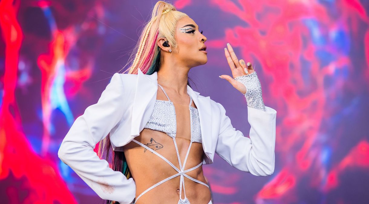 Pabllo Vittar no Lollapalooza Brasil, no Autódromo de Interlagos, em São Paulo, em 25 de março de 2022