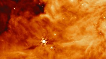 Moléculas orgânicas complexas observadas usando o Instrumento de Médio Infravermelho do Telescópio Espacial James Webb