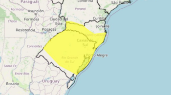 Instituto Nacional de Meteorologia emite alerta de chuva ao longo de todo o feriado em partes do RS, SC e PR 