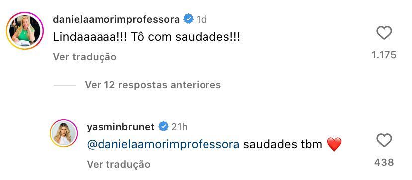 Yasmin compartilha selfie e recebe comentário da mãe de MC Daniel