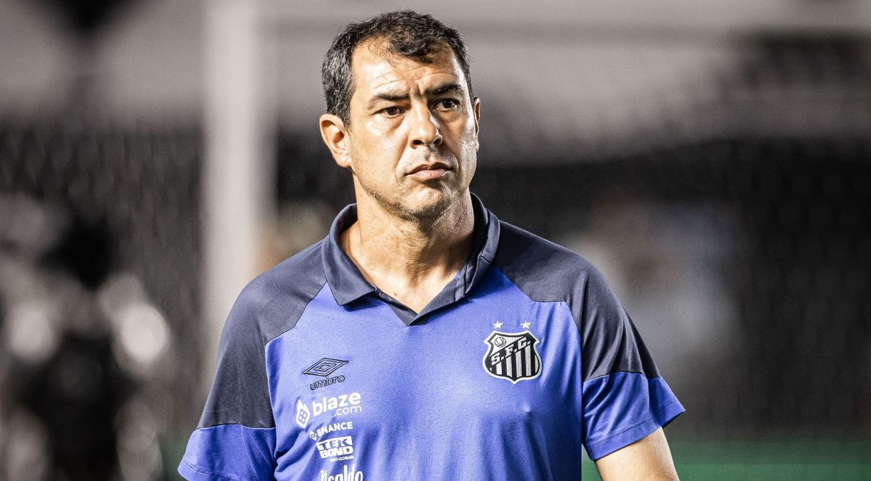 Fábio Carille em jogo do Santos