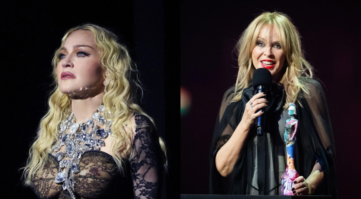 Madonna e Kylie Minogue cantaram "Can't Get You Out My Head" e "I Will Survive" na "The Celebration Tour"
