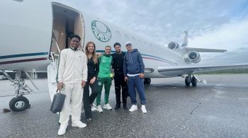 Murilo, Richard Ríos e o fisioterapeuta Gustavo Kaschel também estiveram no voo com a presidente do Palmeiras