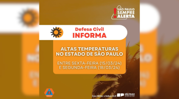 Temperaturas devem ficar 5°C acima da média 