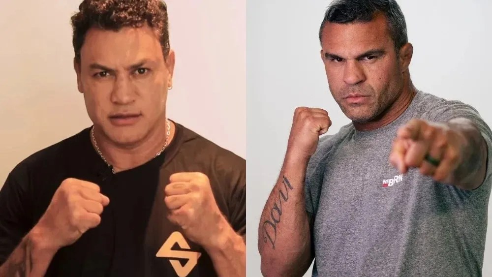 Popó, ex-boxeador, e Vitor Belfort, ex-lutador de artes marciais